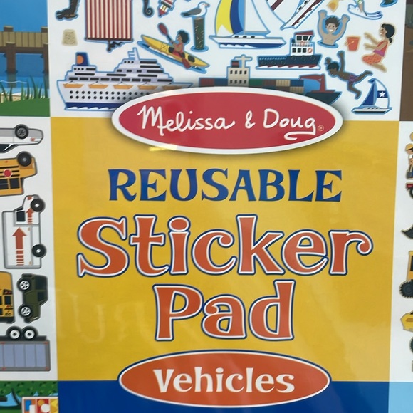 NEW Sealed Melissa & Doug Reusable Sticker Pad “Vehicles” - Picture 2 of 8